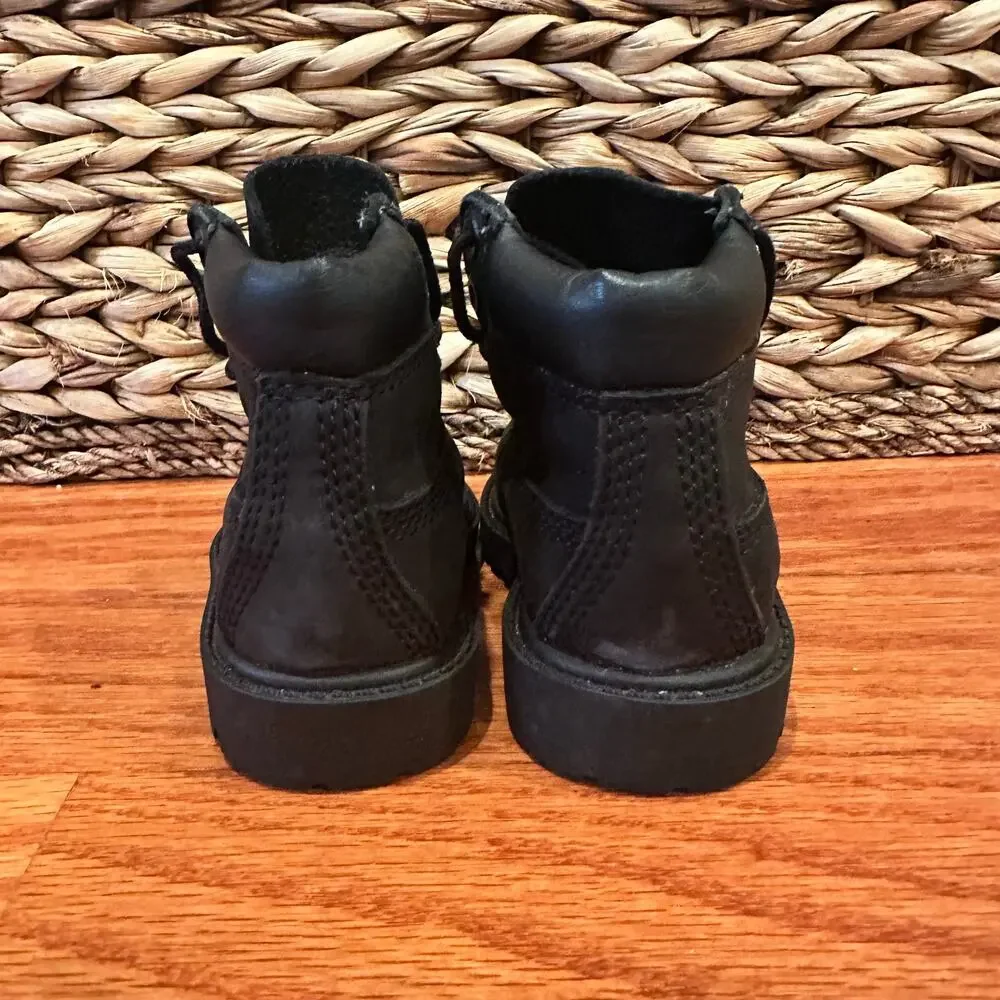 Black Timberland Boots sz 5 toddler